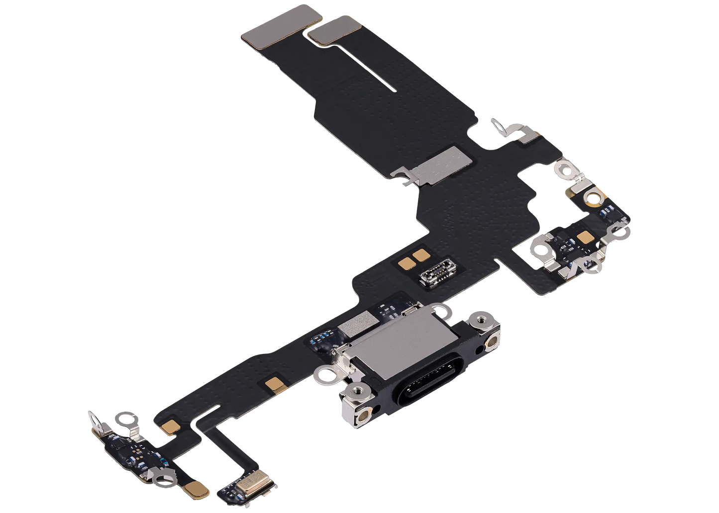 Charging Port Flex Cable For iPhone 15 (Pull) (Black)