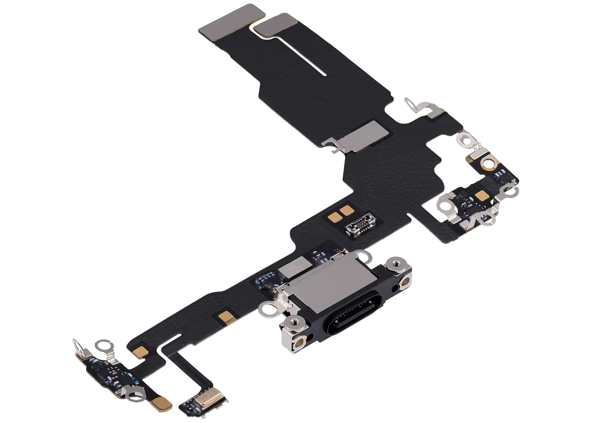 Charging Port Flex Cable For iPhone 15 (Pull) (Black)