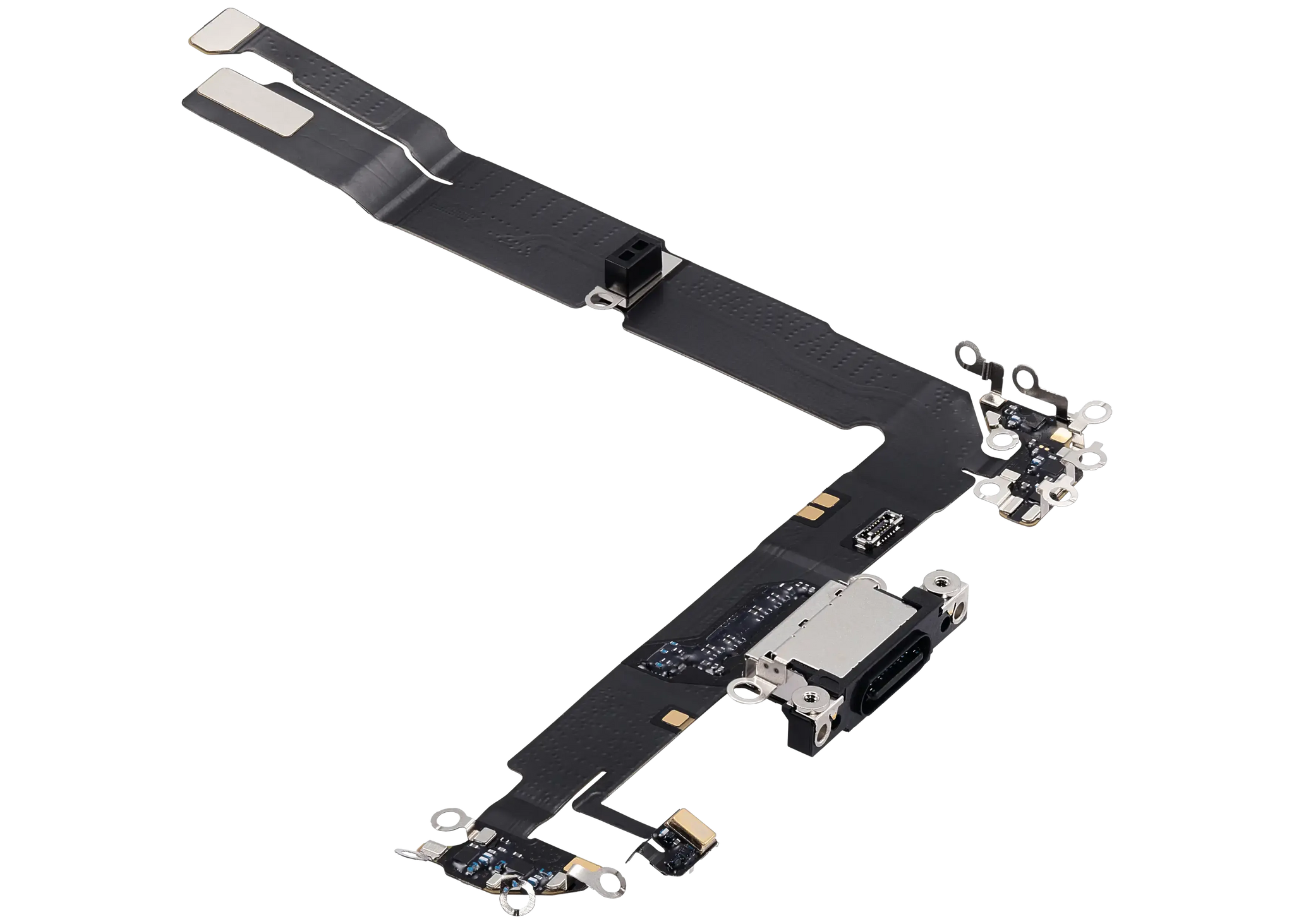 Charging Port Flex Cable For iPhone 16 Plus (Pull) (Black)