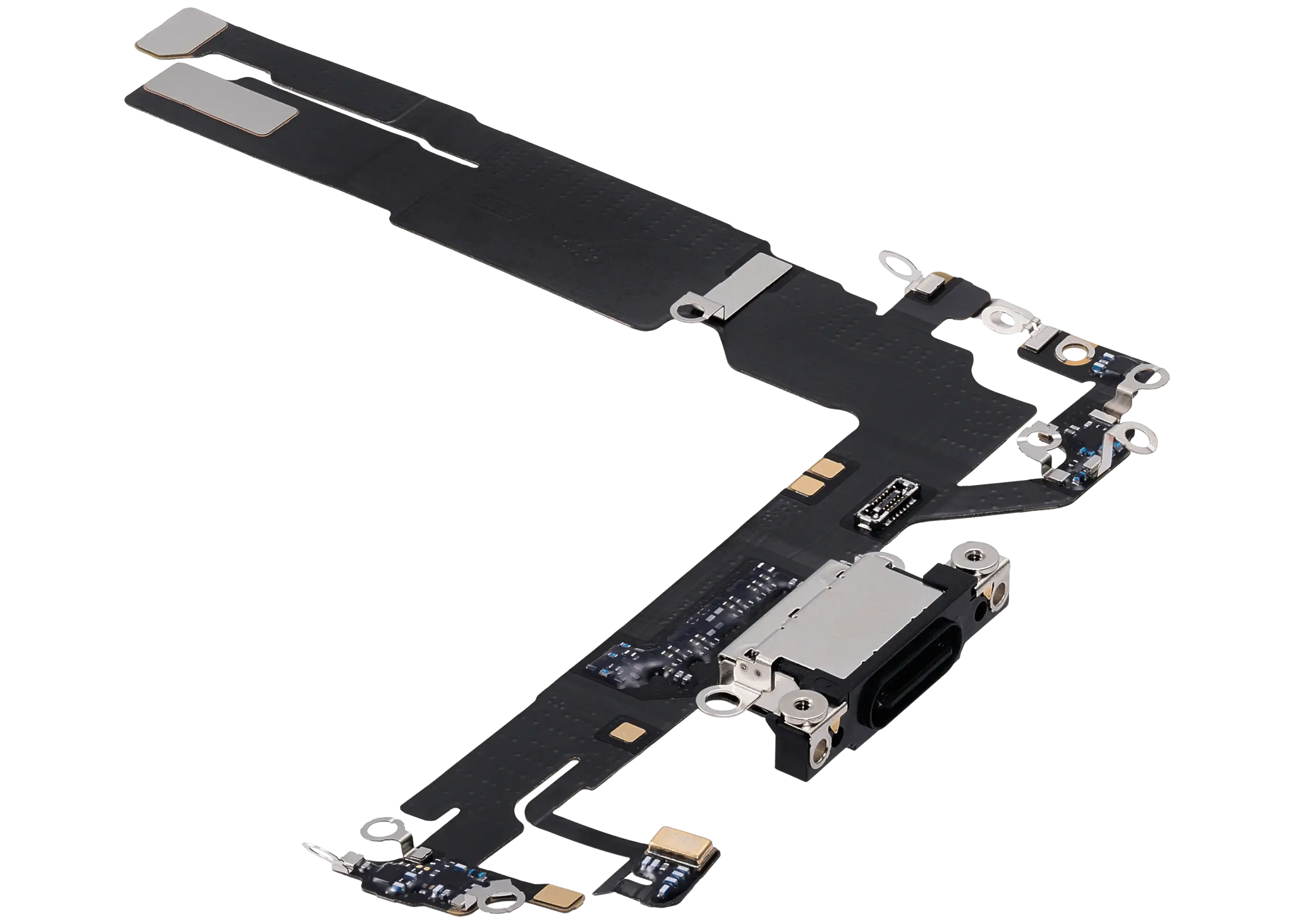 Charging Port Flex Cable For iPhone 16 (Pull) (Black)