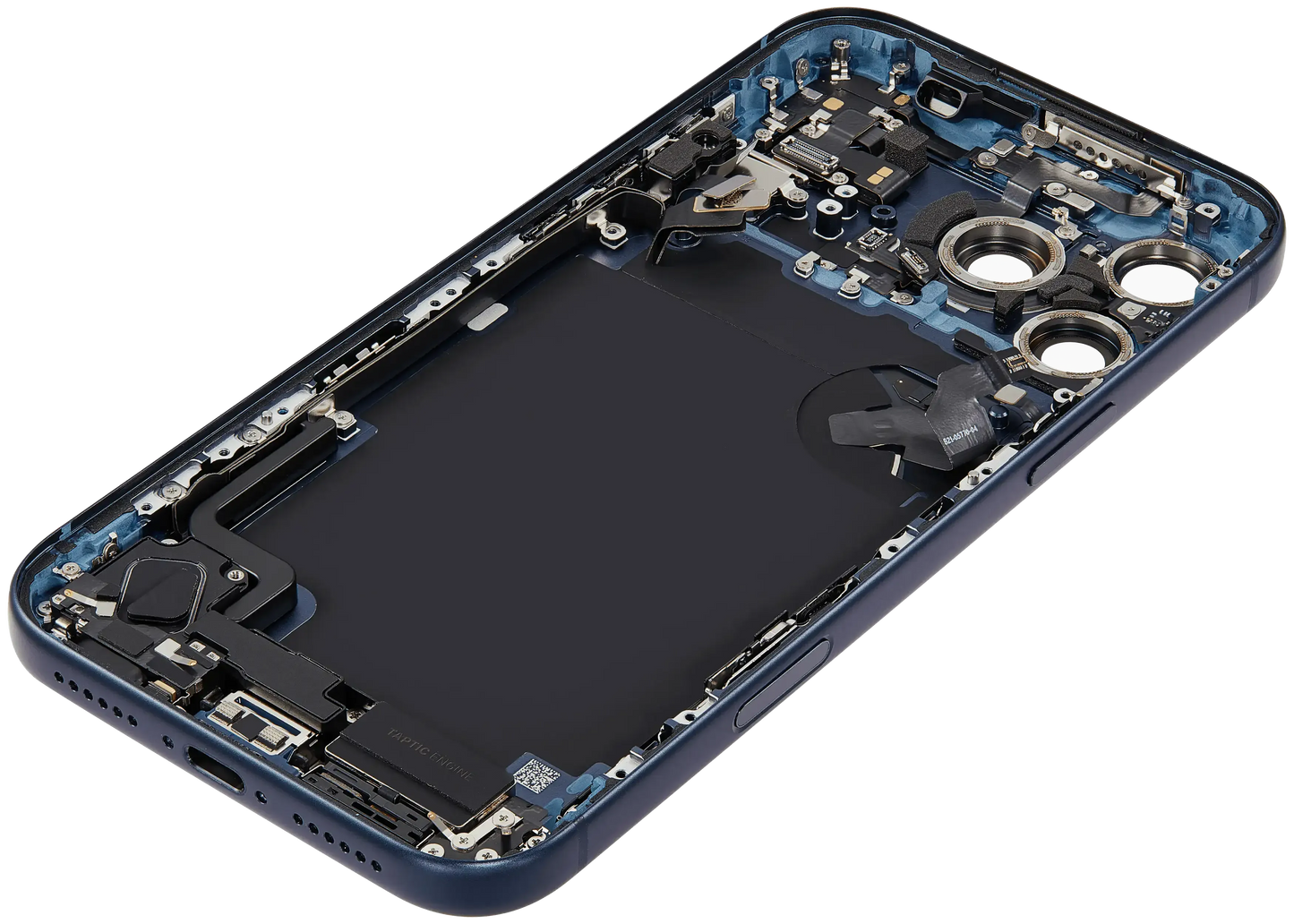 Back Housing W/ Charging Port Flex & Small Parts For iPhone 17 Pro Max (US Version) (Pull) (Deep Blue)