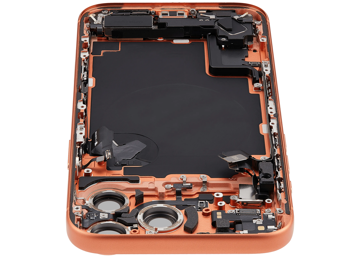 Back Housing W/ Charging Port Flex & Small Parts For iPhone 17 Pro Max (EU / Global Version) (Pull) (Cosmic Orange)