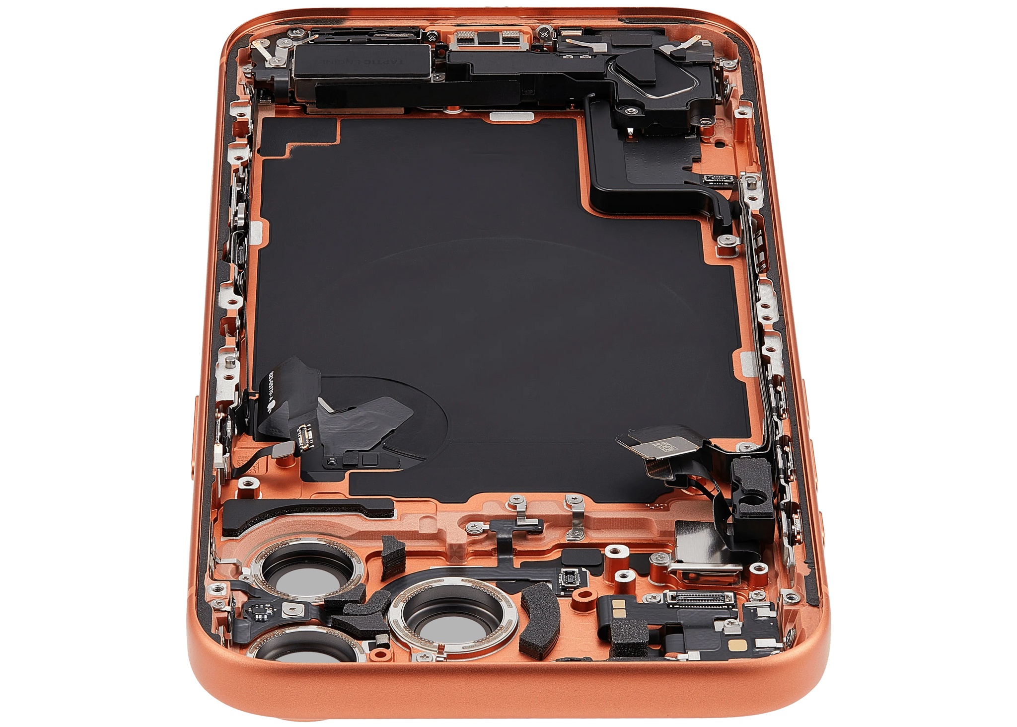 Back Housing W/ Charging Port Flex & Small Parts For iPhone 17 Pro Max (EU / Global Version) (Pull) (Cosmic Orange)
