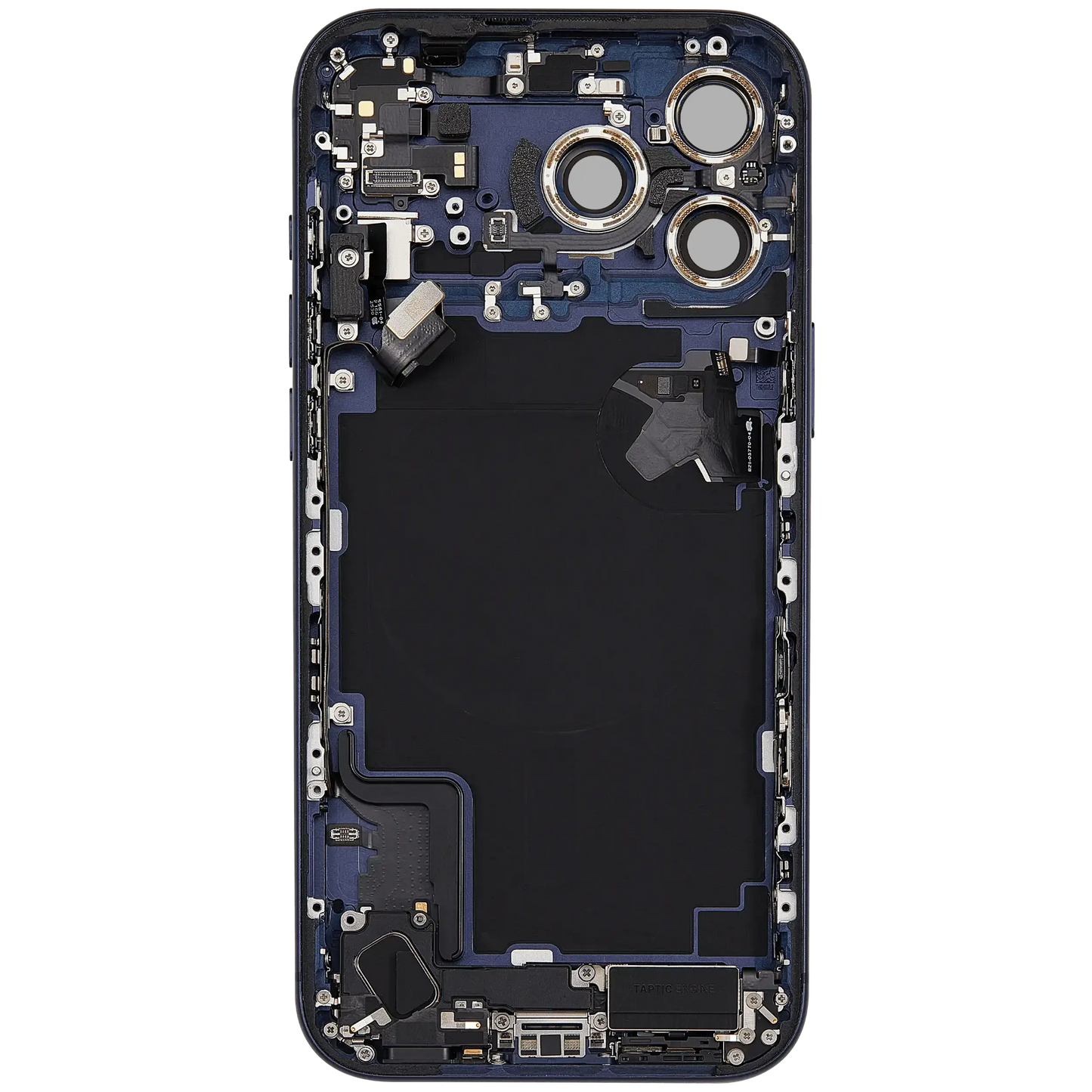 Back Housing W/ Charging Port Flex & Small Parts For iPhone 17 Pro Max (EU / Global Version) (Pull) (Deep Blue)