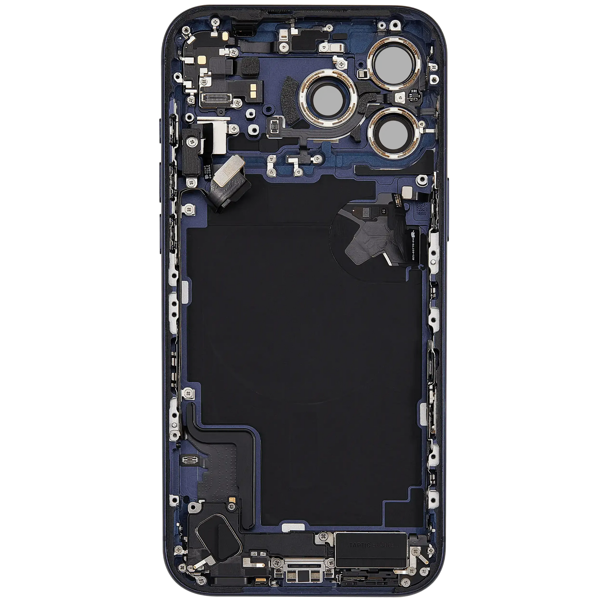 Back Housing W/ Charging Port Flex & Small Parts For iPhone 17 Pro Max (EU / Global Version) (Pull) (Deep Blue)
