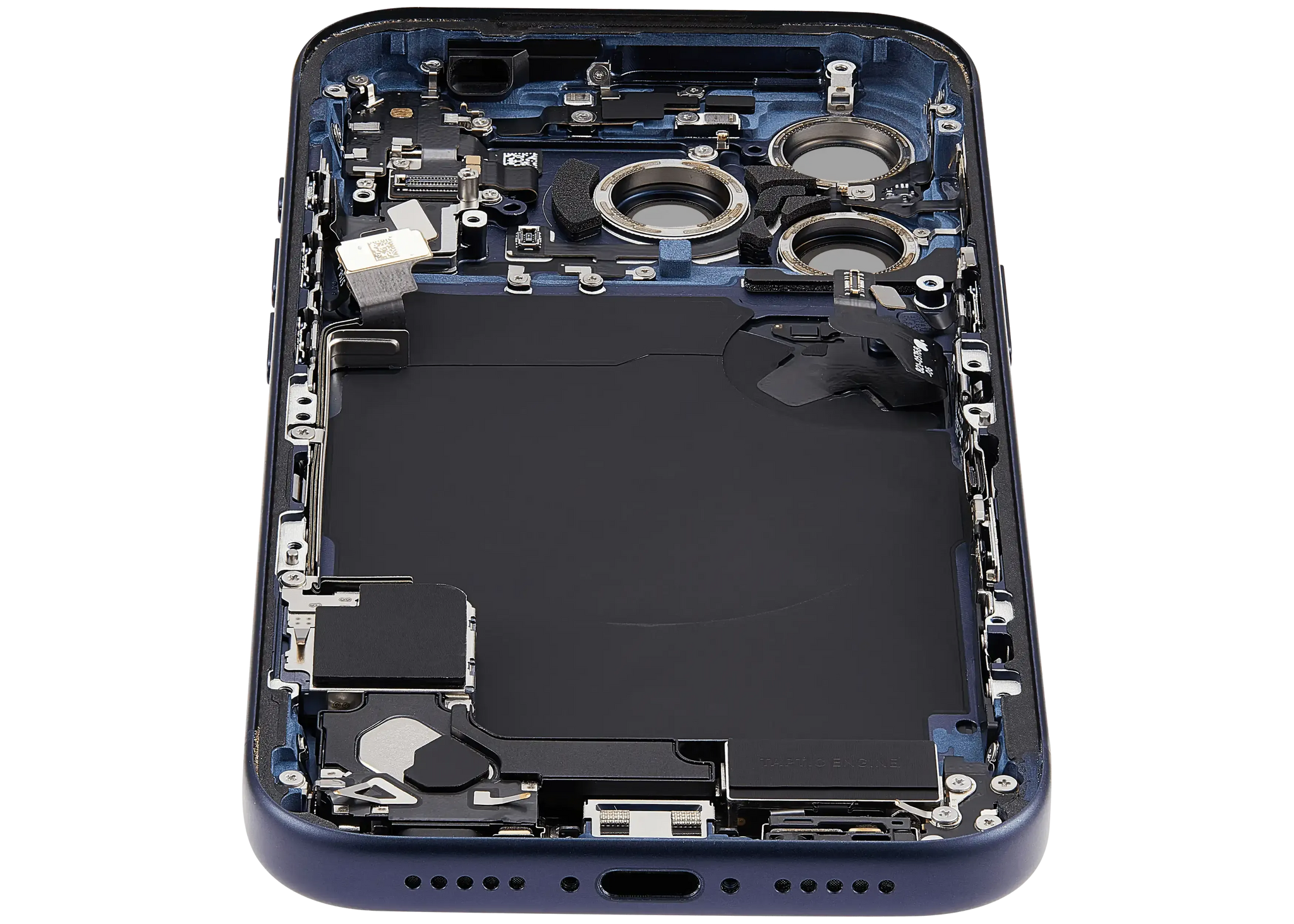 Back Housing W/ Charging Port Flex & Small Parts For iPhone 17 Pro (EU / Global Version) (Pull) (Deep Blue)