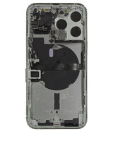 Back Housing W/ Charging Port Flex & Small Parts For iPhone 13 Pro (US Version) (Used OEM) (Pull) (Alpine Green)