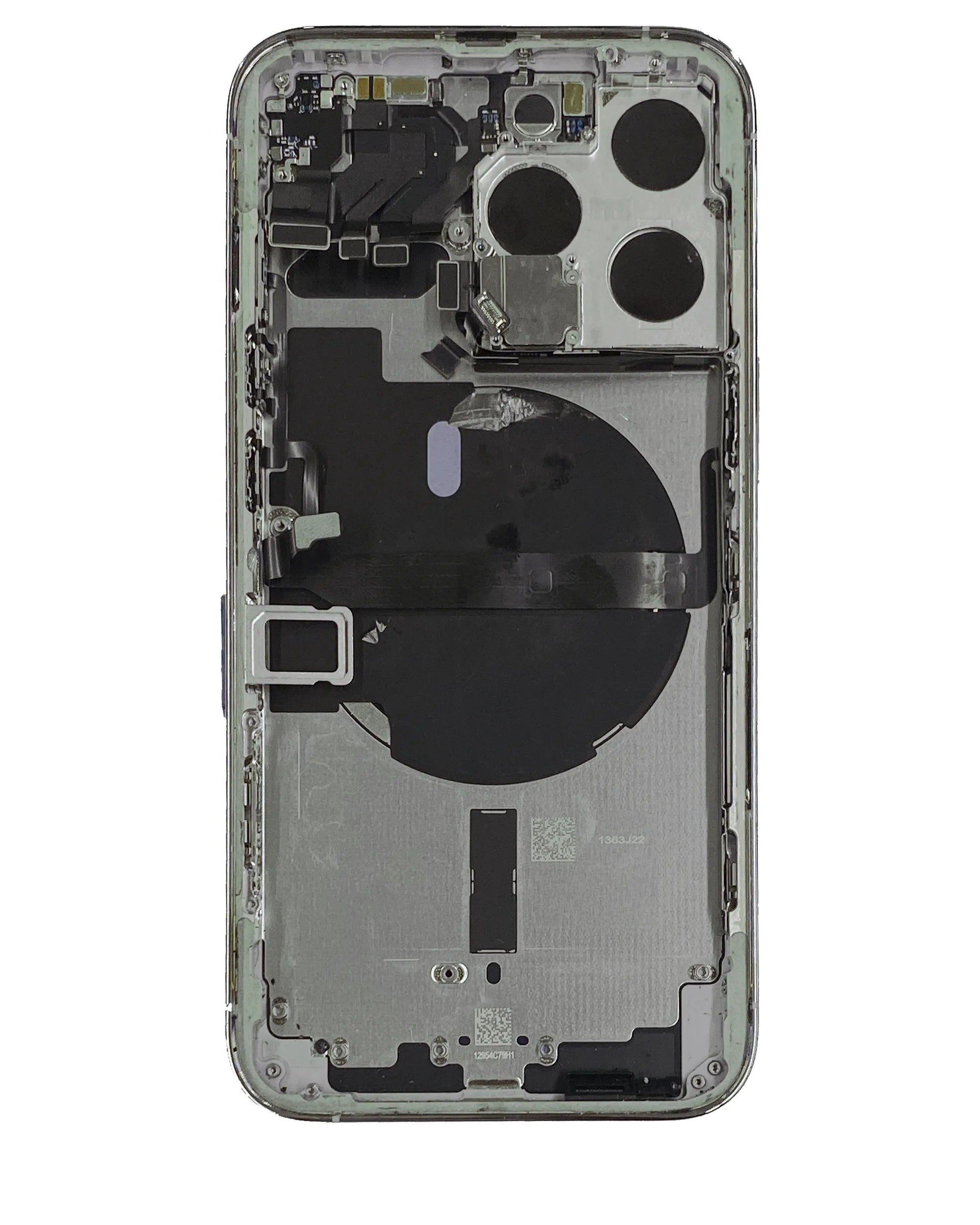 Back Housing W/ Charging Port Flex & Small Parts For iPhone 13 Pro (US Version) (Used OEM) (Pull) (Alpine Green)