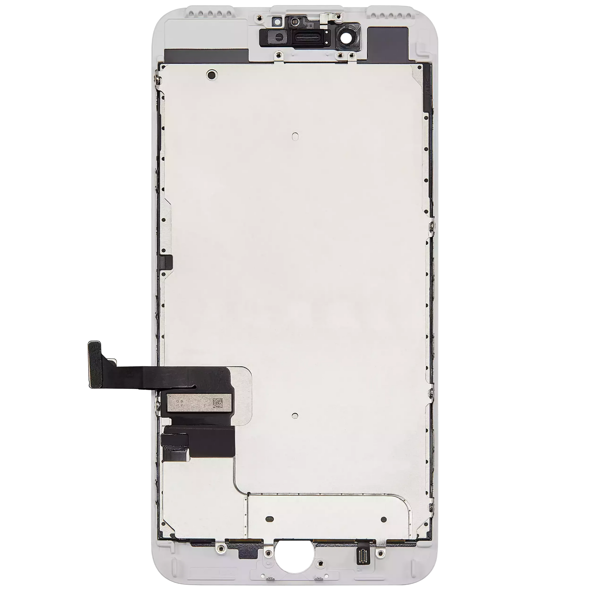 LCD Assembly With Steel Plate For iPhone 7 Plus (Refurbished: LG) (White)