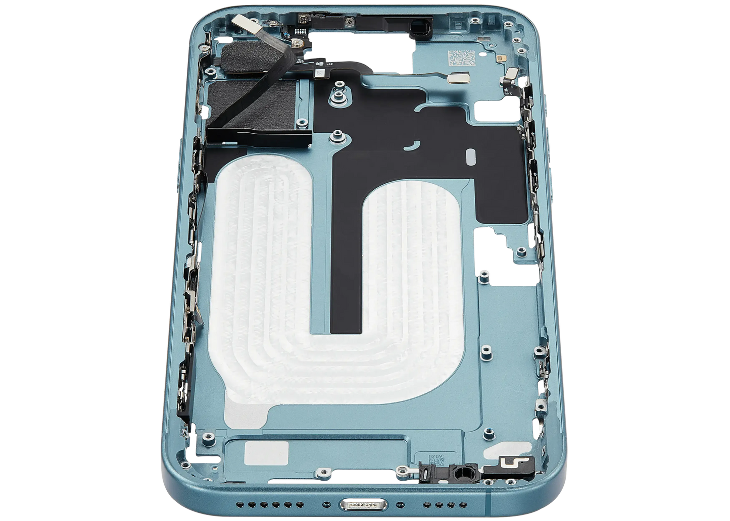 Mid-Frame Housing W/ Small Parts For iPhone 16 Plus (US Version) (Pull) (Teal)