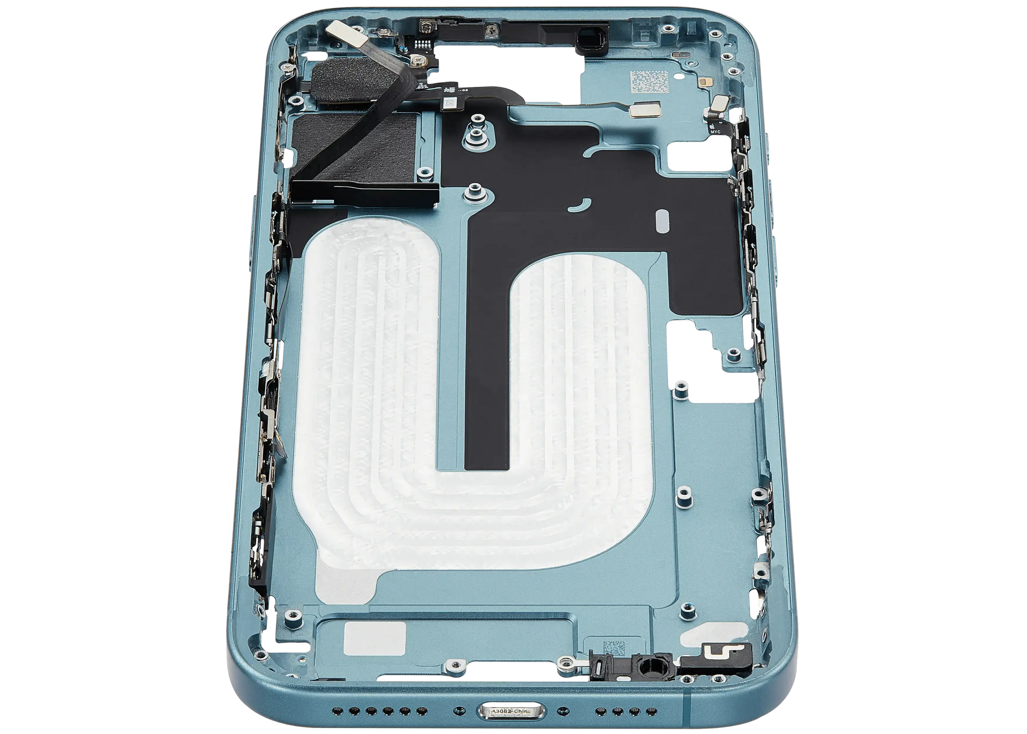 Mid-Frame Housing W/ Small Parts For iPhone 16 Plus (US Version) (Pull) (Teal)