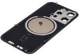 Back Glass w/ MagSafe Magnet For iPhone 15 Pro (Aftermarket) (Black Titanium) (No Logo)