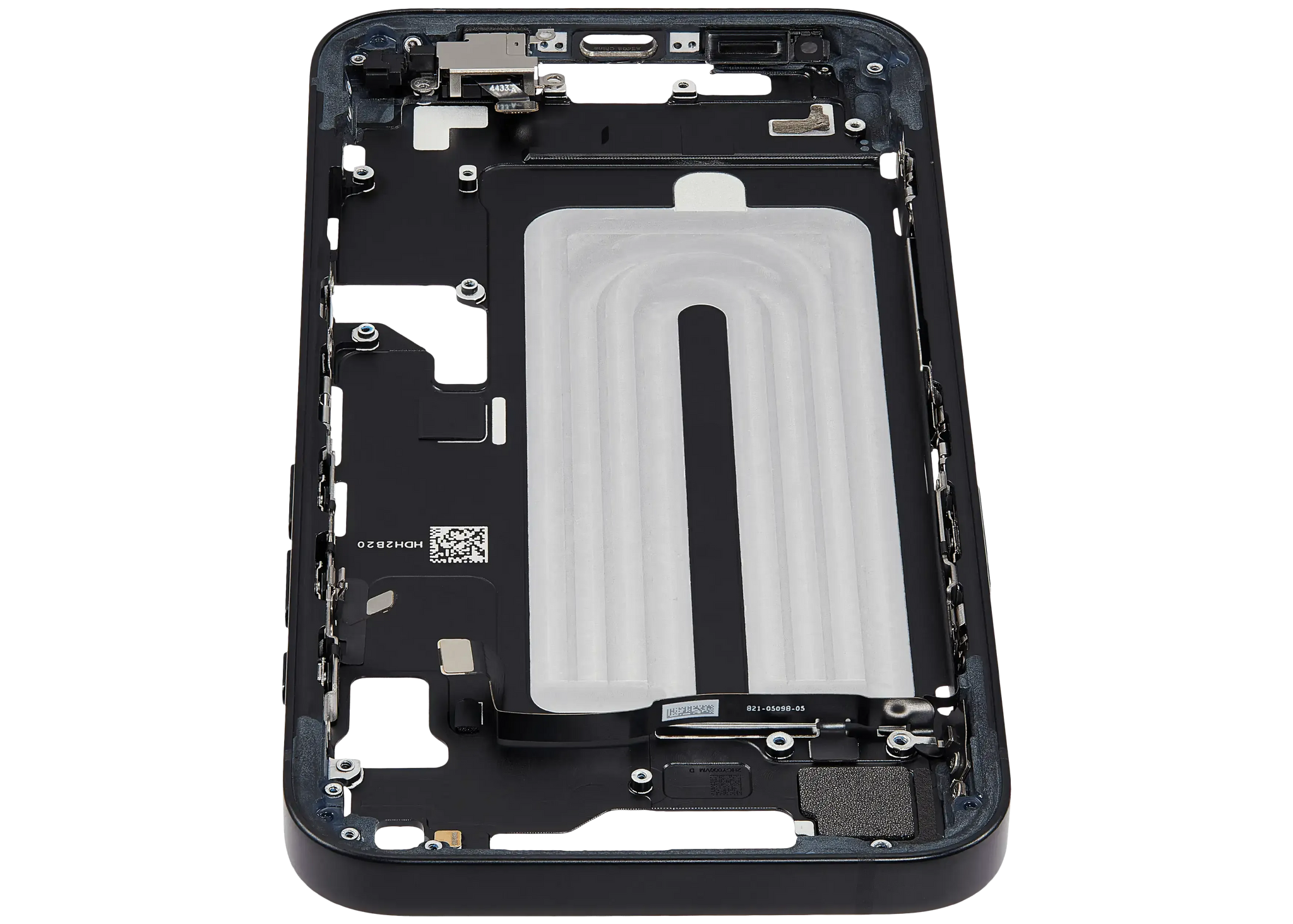 Mid-Frame Housing W/ Small Parts For iPhone 16e (EU / Global Version) (Pull) (Black)