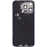 Back Glass w/ MagSafe Magnet & NFC & Flashlight Flex For iPhone 15 Pro Max (Pull) (Black Titanium)