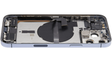 Back Housing W/ Charging Port Flex & Small Parts For iPhone 13 Pro Max (US Version) (Used OEM) (Pull) (Sierra Blue)