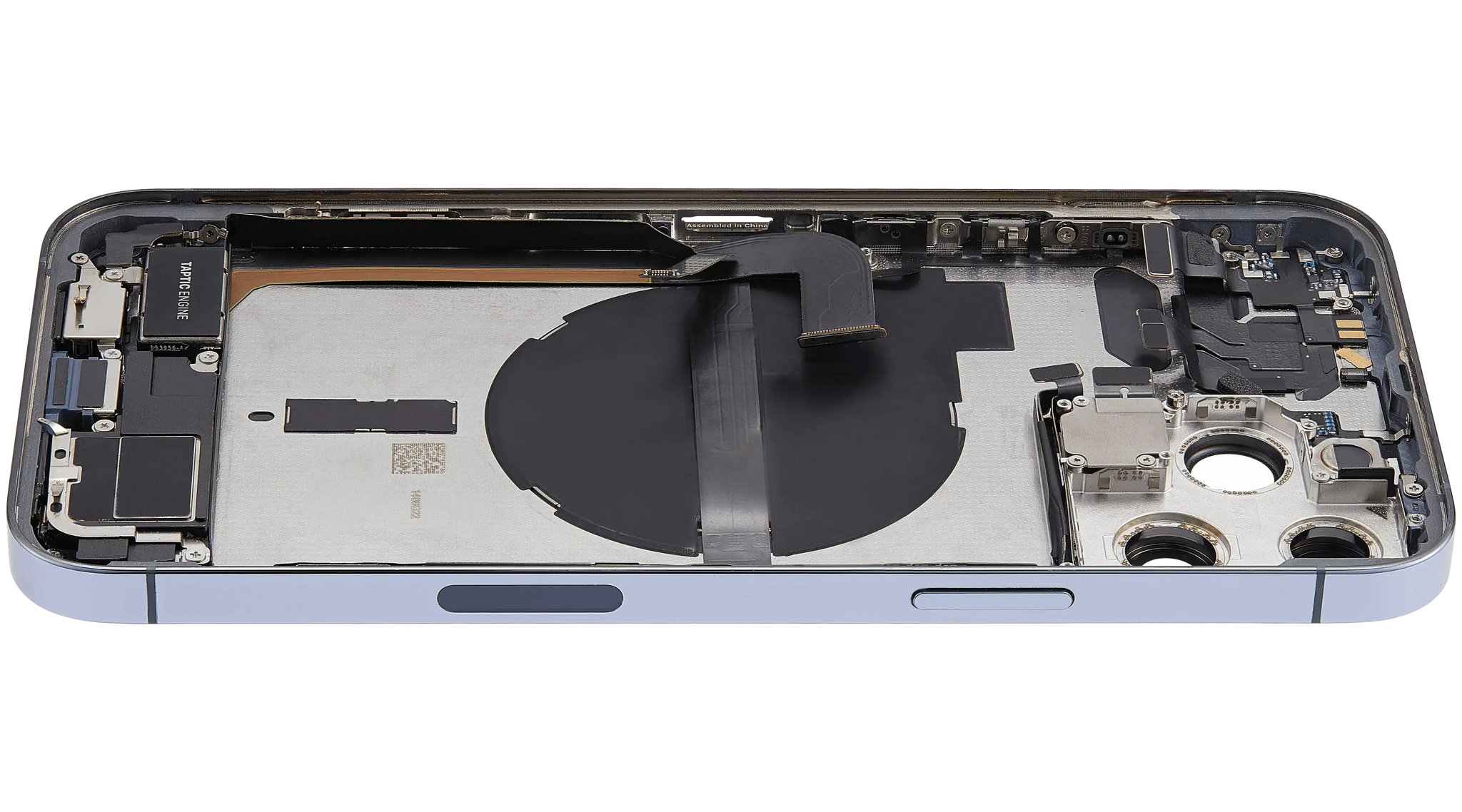 Back Housing W/ Charging Port Flex & Small Parts For iPhone 13 Pro Max (US Version) (Used OEM) (Pull) (Sierra Blue)