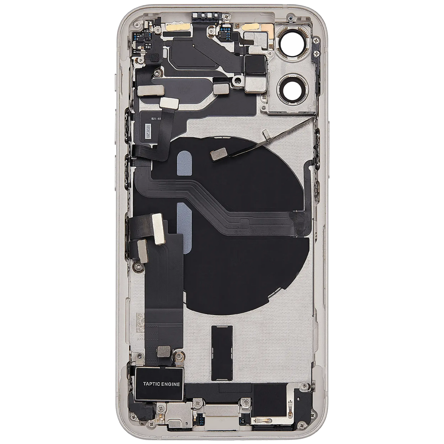 Back Housing W/ Charging Port Flex & Small Parts For iPhone 12 Mini (US Version) (Pull) (White)