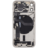 Back Housing W/ Charging Port Flex & Small Parts For iPhone 12 Mini (US Version) (Pull) (White)