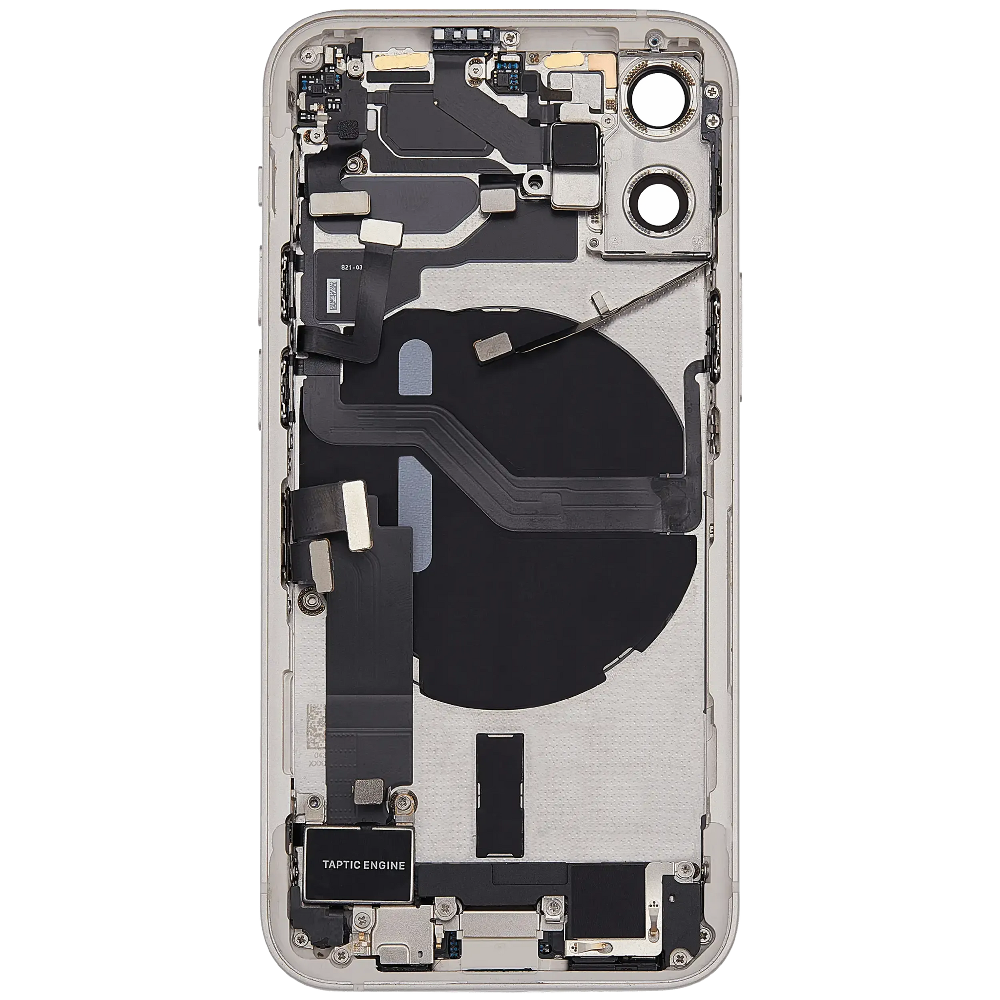 Back Housing W/ Charging Port Flex & Small Parts For iPhone 12 Mini (US Version) (Pull) (White)