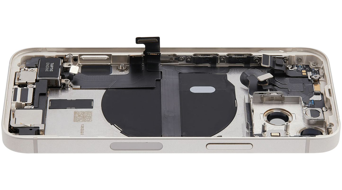 Back Housing W/ Charging Port Flex & Small Parts For iPhone 13 Mini (US Version) (Used OEM) (Pull) (Starlight)