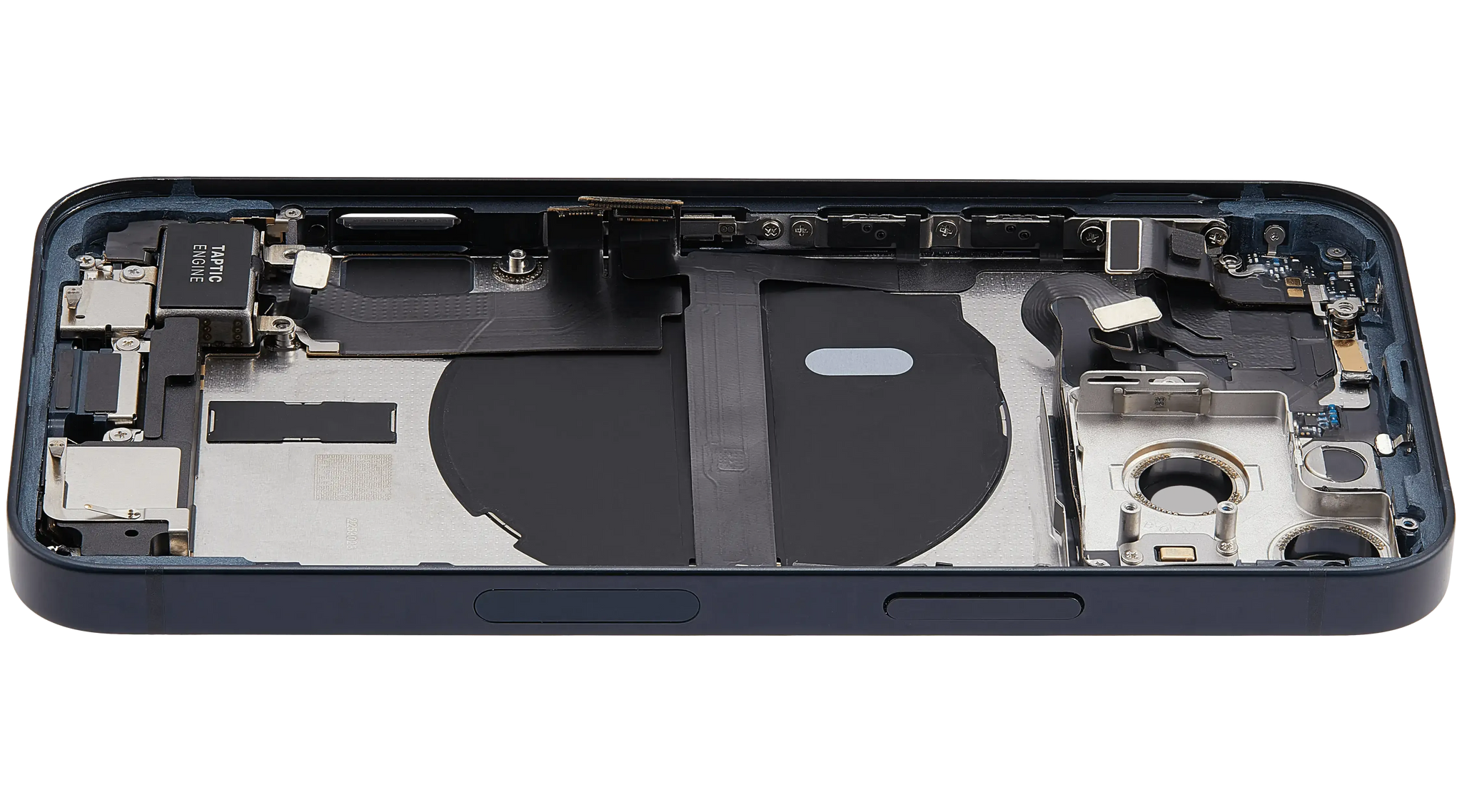 Back Housing W/ Charging Port Flex & Small Parts For iPhone 13 Mini (US Version) (Used OEM) (Pull) (Midnight)