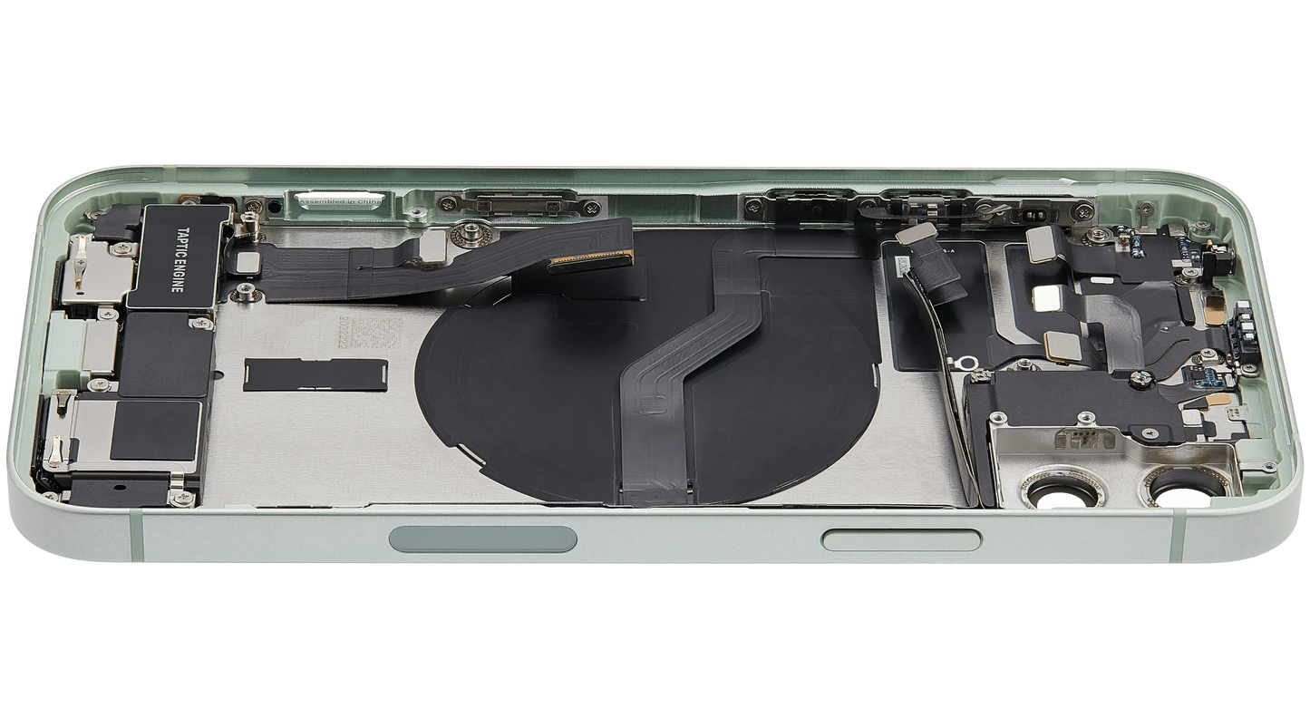 Back Housing W/ Charging Port Flex & Small Parts For iPhone 12 (US Version) (Used OEM) (Pull) (Green)