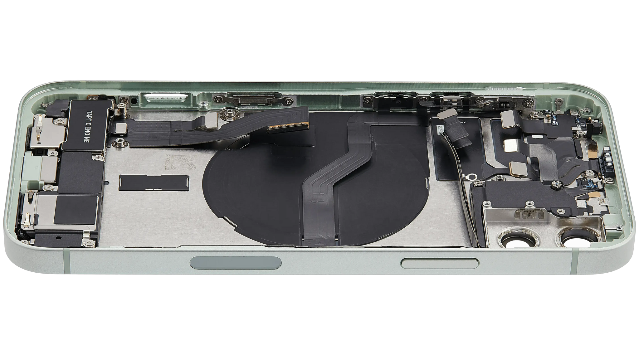 Back Housing W/ Charging Port Flex & Small Parts For iPhone 12 (US Version) (Used OEM) (Pull) (Green)