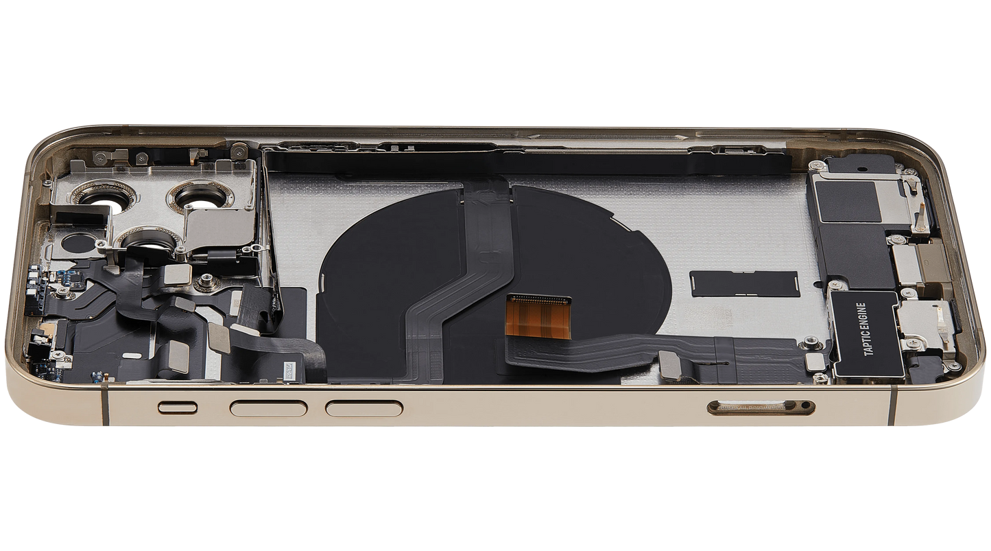 Back Housing W/ Charging Port Flex & Small Parts For iPhone 12 Pro (US Version) (Pull) (Gold)
