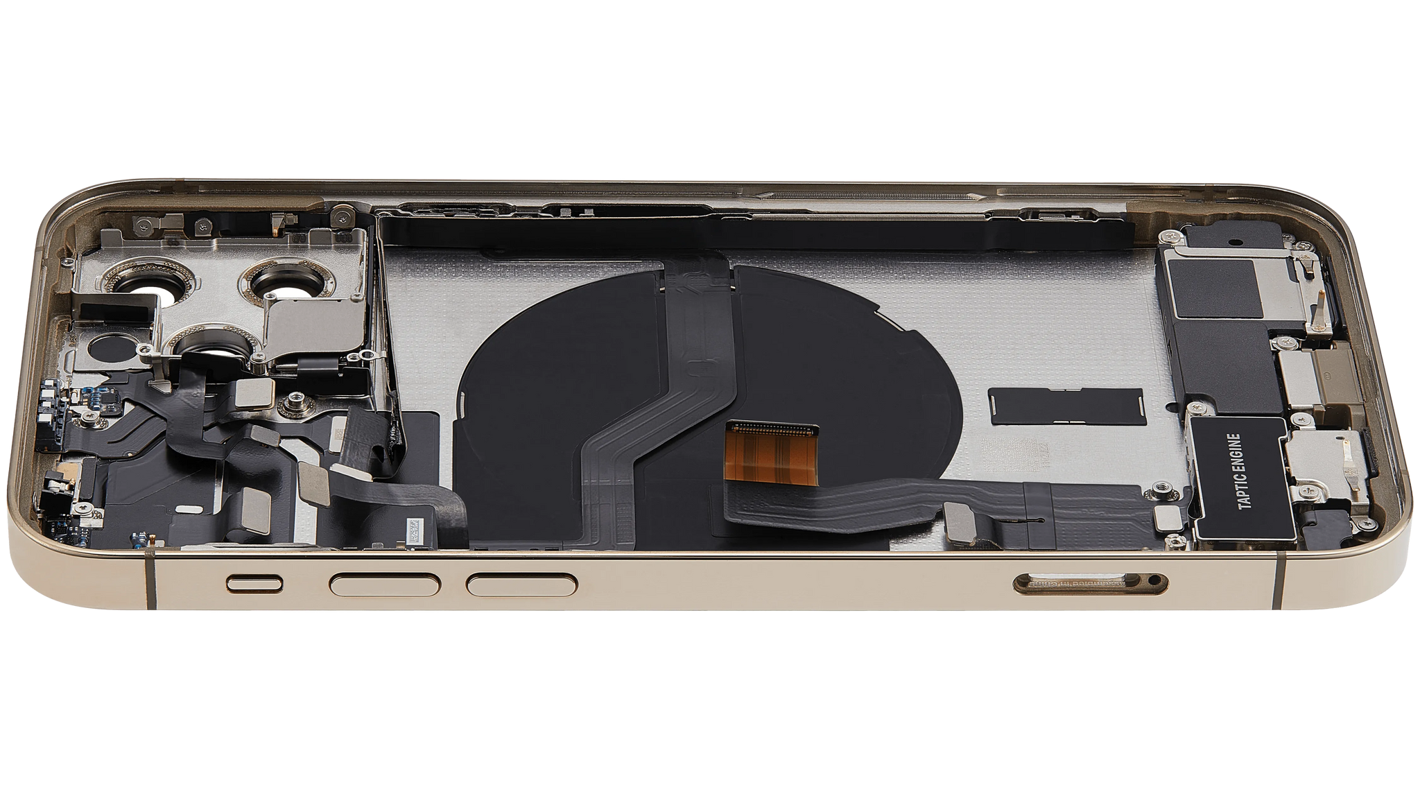 Back Housing W/ Charging Port Flex & Small Parts For iPhone 12 Pro (US Version) (Pull) (Gold)