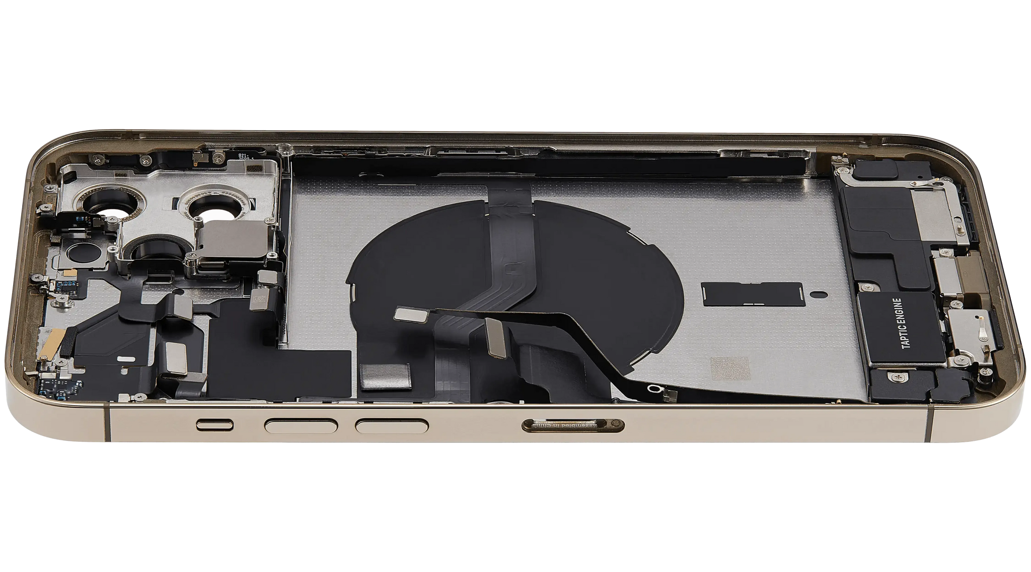 Back Housing W/ Charging Port Flex & Small Parts For iPhone 12 Pro Max (EU / Global Version) (Used OEM) (Pull) (Gold)