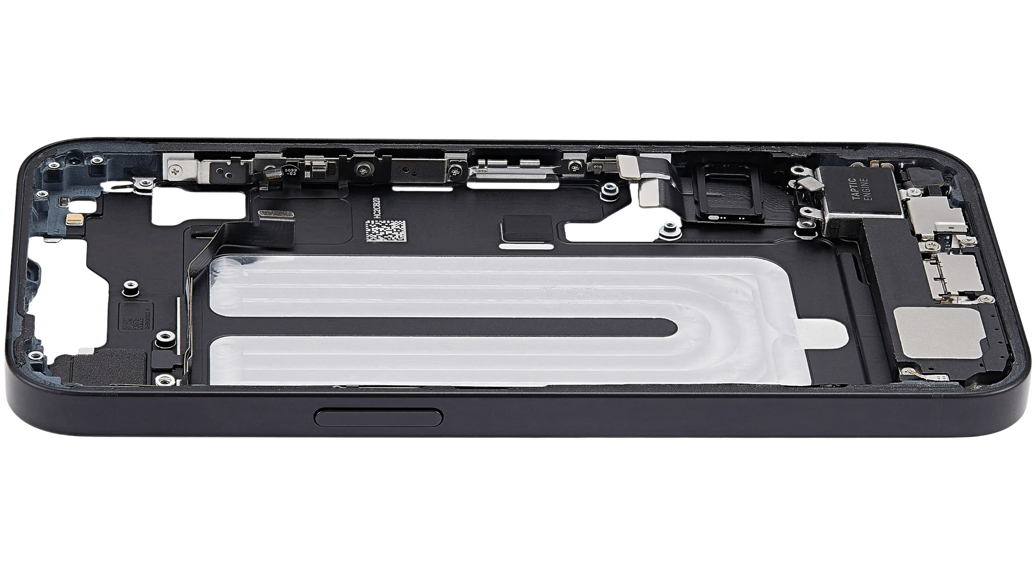 Mid-Frame Housing W/ Charging Port Flex & Small Parts For iPhone 16e (EU / Global Version) (Pull) (Black)