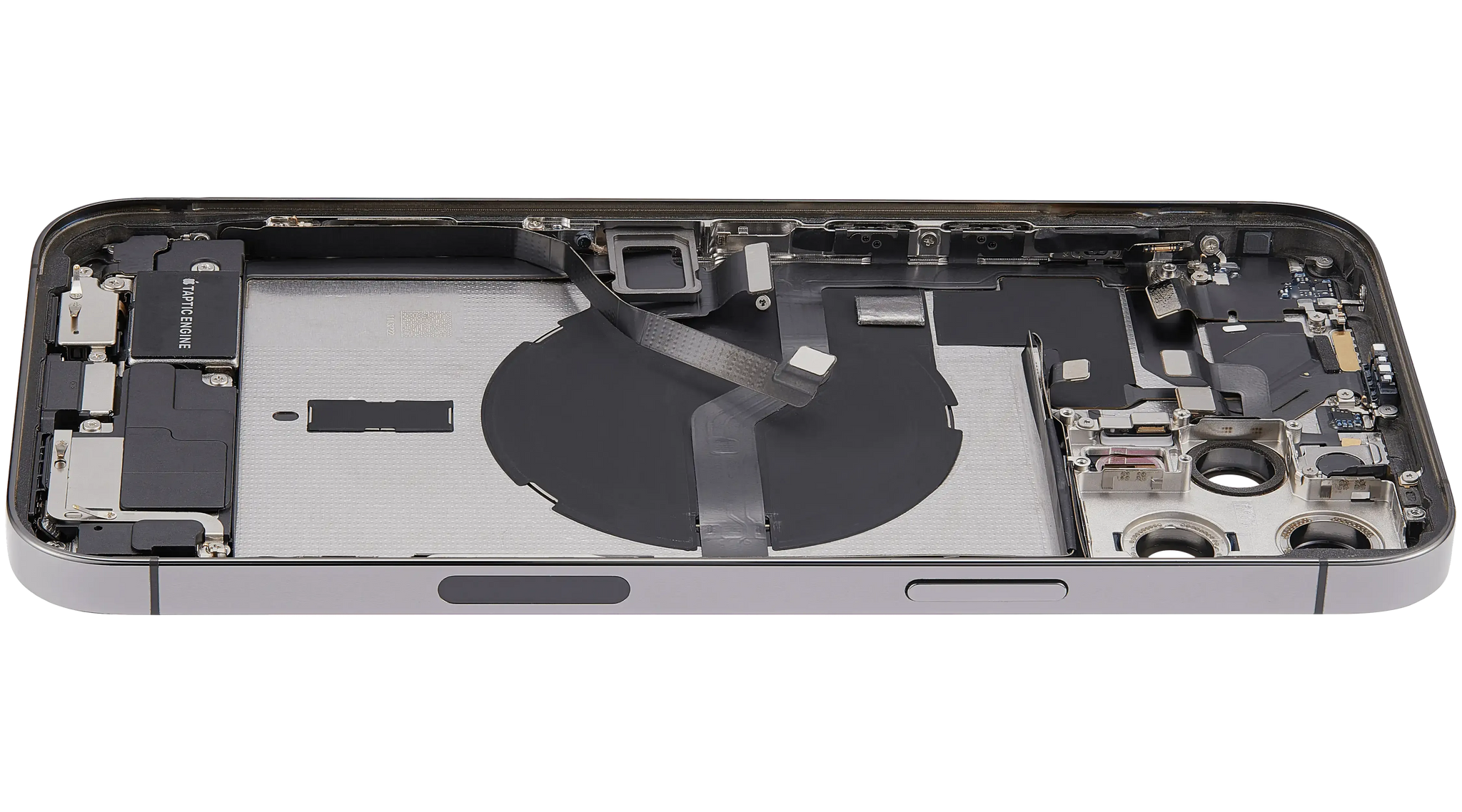 Back Housing W/ Charging Port Flex & Small Parts For iPhone 12 Pro Max (US Version) (Used OEM) (Pull) (Graphite)