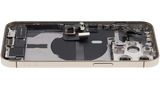 Back Housing W/ Charging Port Flex & Small Parts For iPhone 13 Pro (EU / Global Version) (Used OEM) (Pull) (Gold)