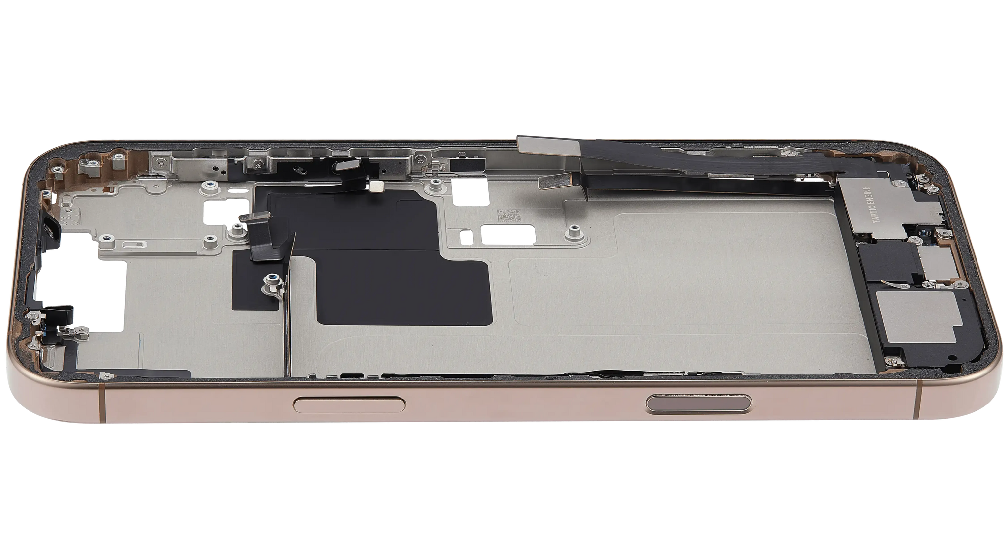 Mid-Frame Housing W/ Charging Port Flex & Small Parts For iPhone 16 Pro Max (US Version) (Pull) (Desert Titanium)
