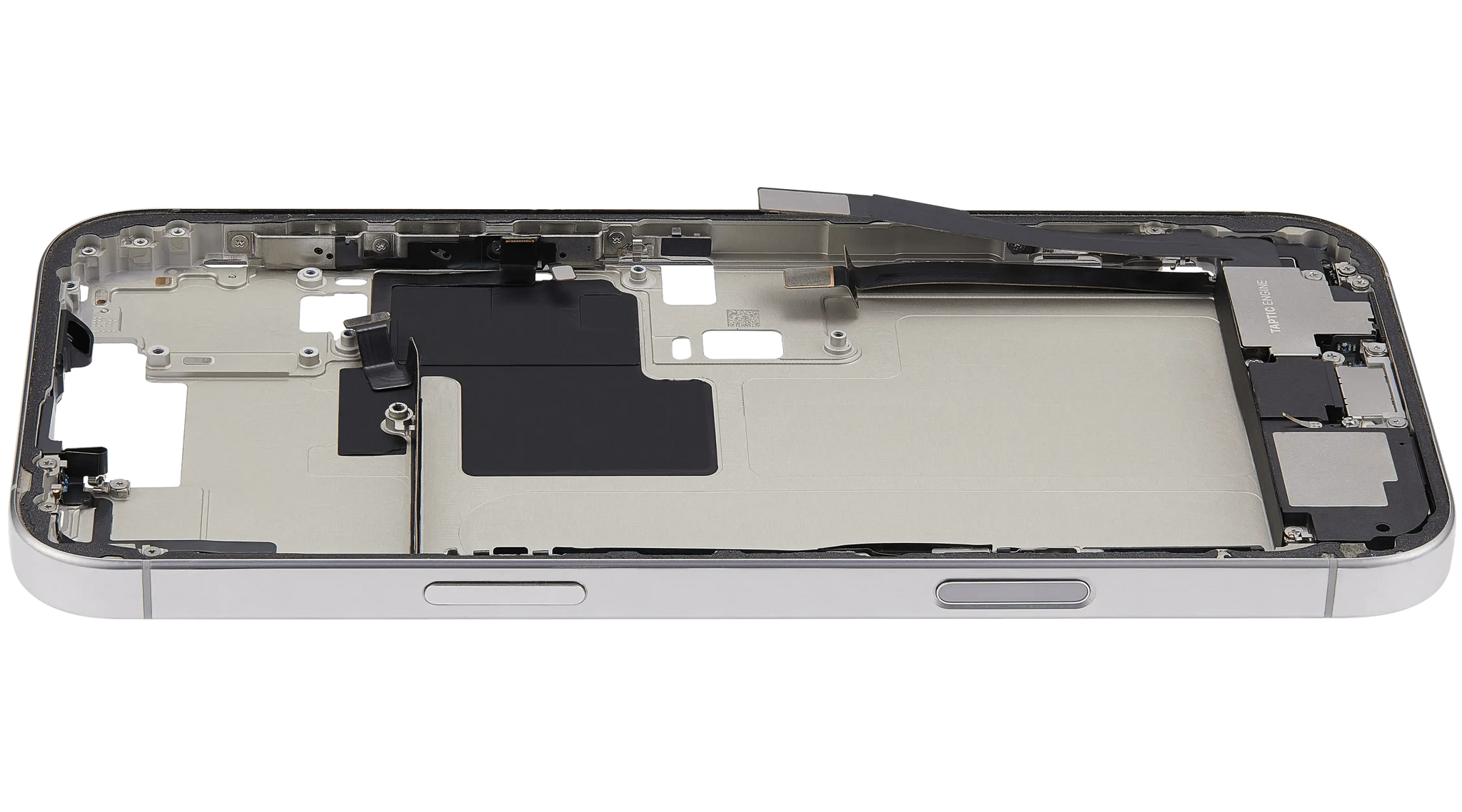 Mid-Frame Housing W/ Charging Port Flex & Small Parts For iPhone 16 Pro Max (US Version) (Pull) (White Titanium)