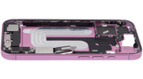 Mid-Frame Housing W/ Charging Port Flex & Small Parts For iPhone 16 (US Version) (Pull) (Pink)