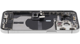 Back Housing W/ Charging Port Flex & Small Parts For iPhone 13 Pro (EU / Global Version) (Used OEM) (Pull) (Silver)