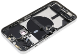 Back Housing W/ Charging Port Flex & Small Parts For iPhone 13 Pro (US Version) (Used OEM) (Pull) (Silver)