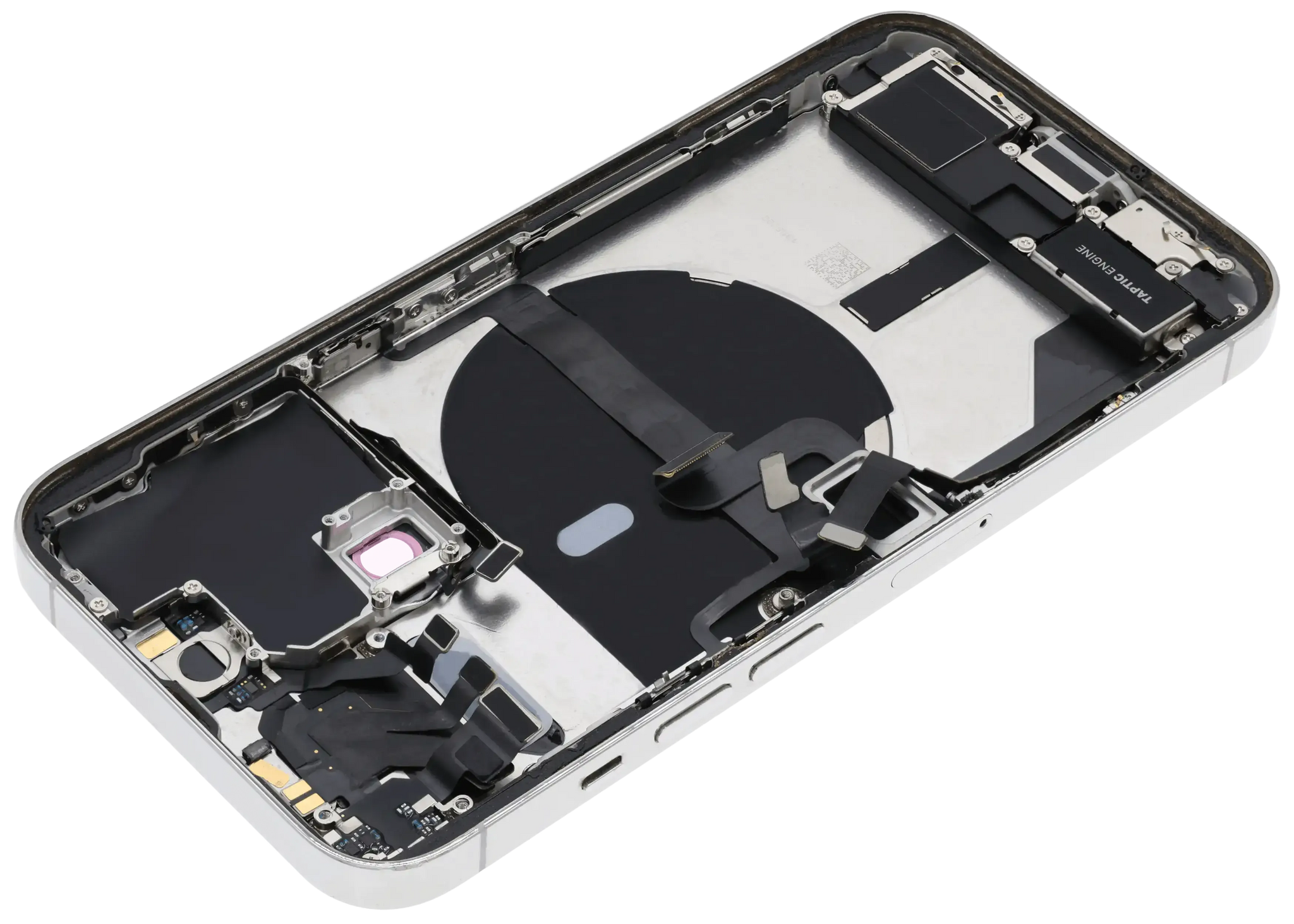 Back Housing W/ Charging Port Flex & Small Parts For iPhone 13 Pro (US Version) (Used OEM) (Pull) (Silver)