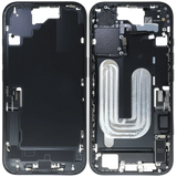 Mid-Frame Housing W/ Charging Port Flex & Small Parts For iPhone 16 (EU / Global Version) (Pull) (Black)