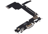 Charging Port Flex Cable For iPhone 15 Pro Max (Pull) (White Titanium)