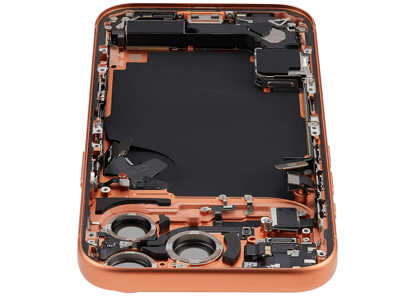Back Housing W/ Charging Port Flex & Small Parts For iPhone 17 Pro (EU / Global Version) (Pull) (Cosmic Orange)