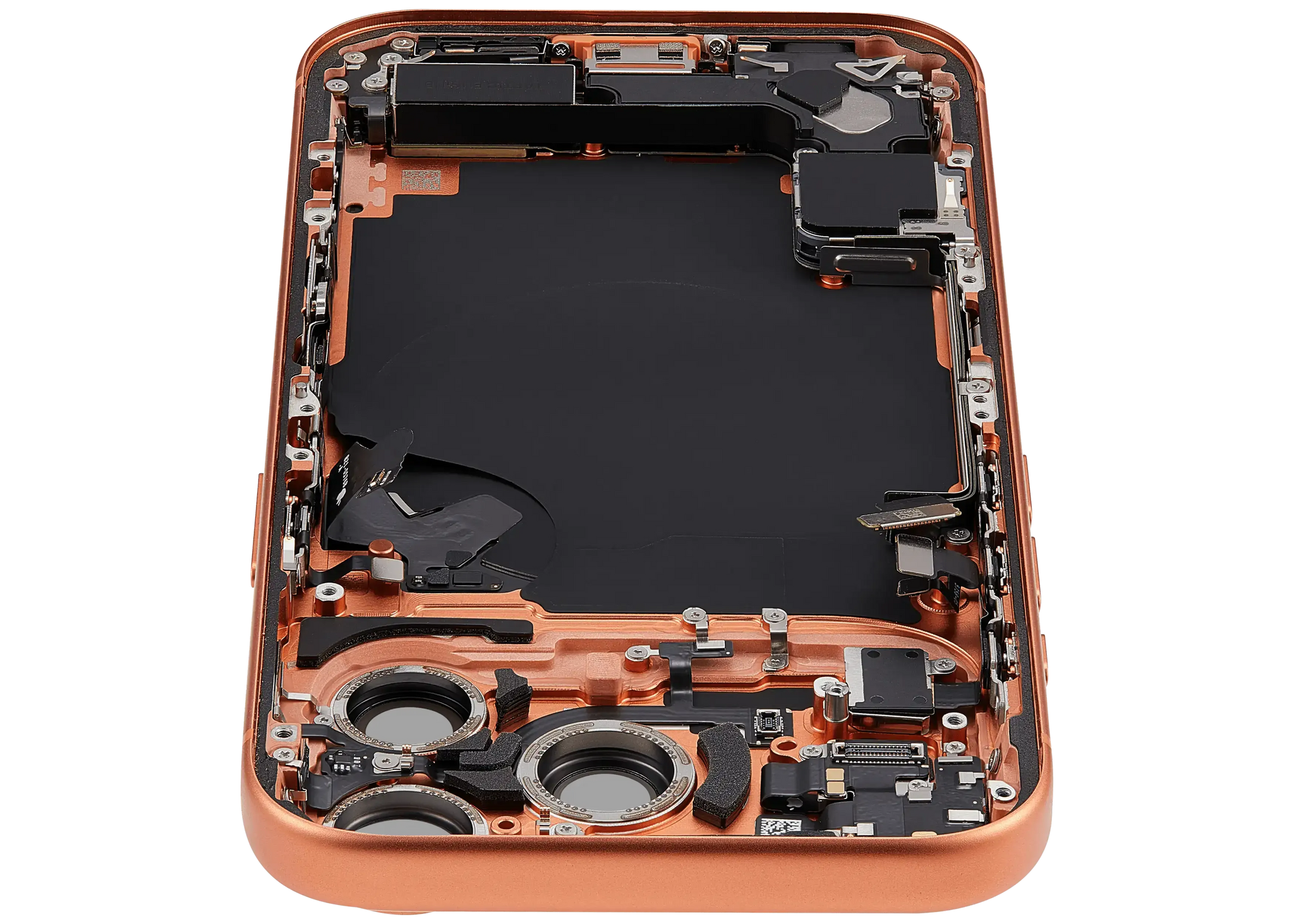 Back Housing W/ Charging Port Flex & Small Parts For iPhone 17 Pro (EU / Global Version) (Pull) (Cosmic Orange)