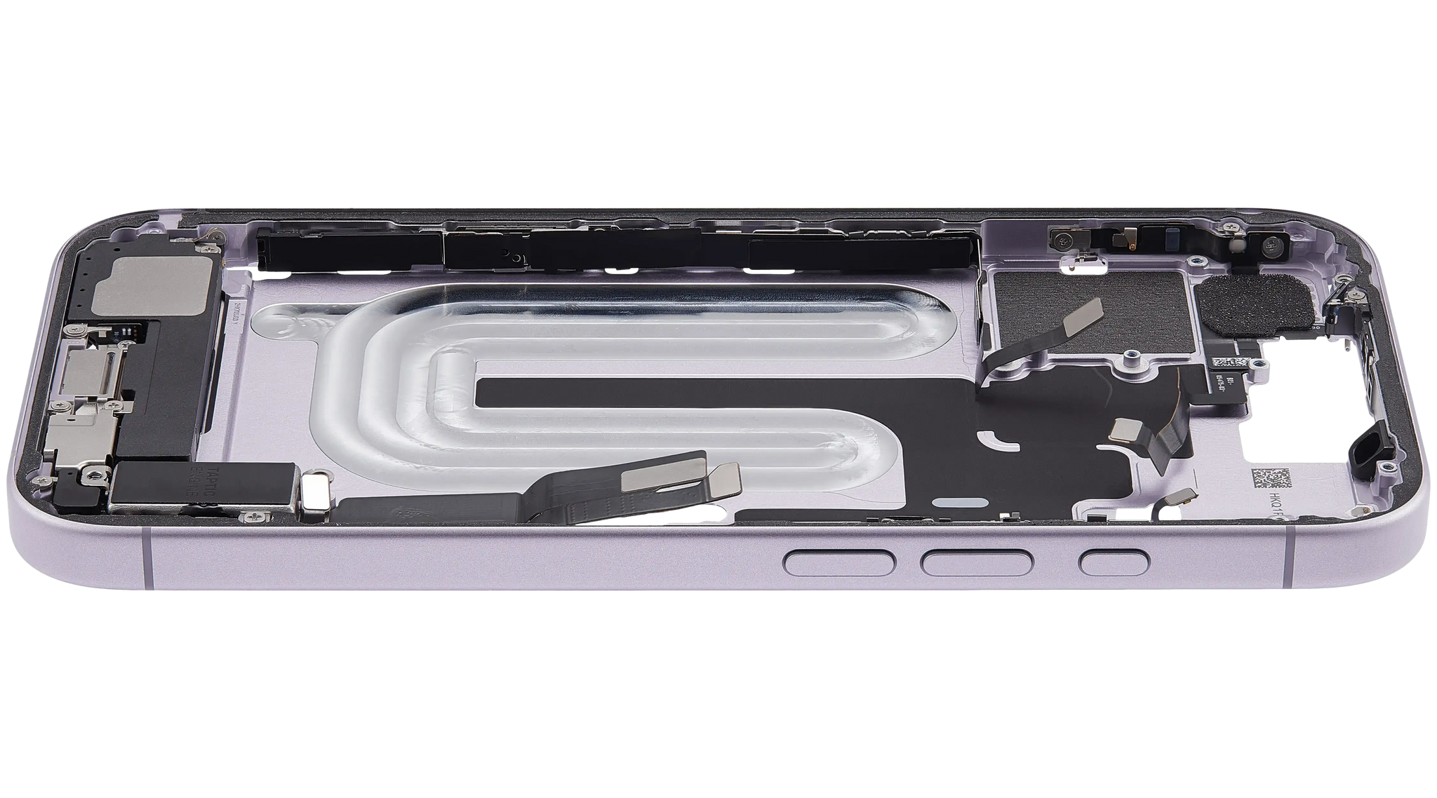 Mid-Frame Housing W/ Charging Port Flex & Small Parts For iPhone 17 (US Version) (Pull) (Lavender)