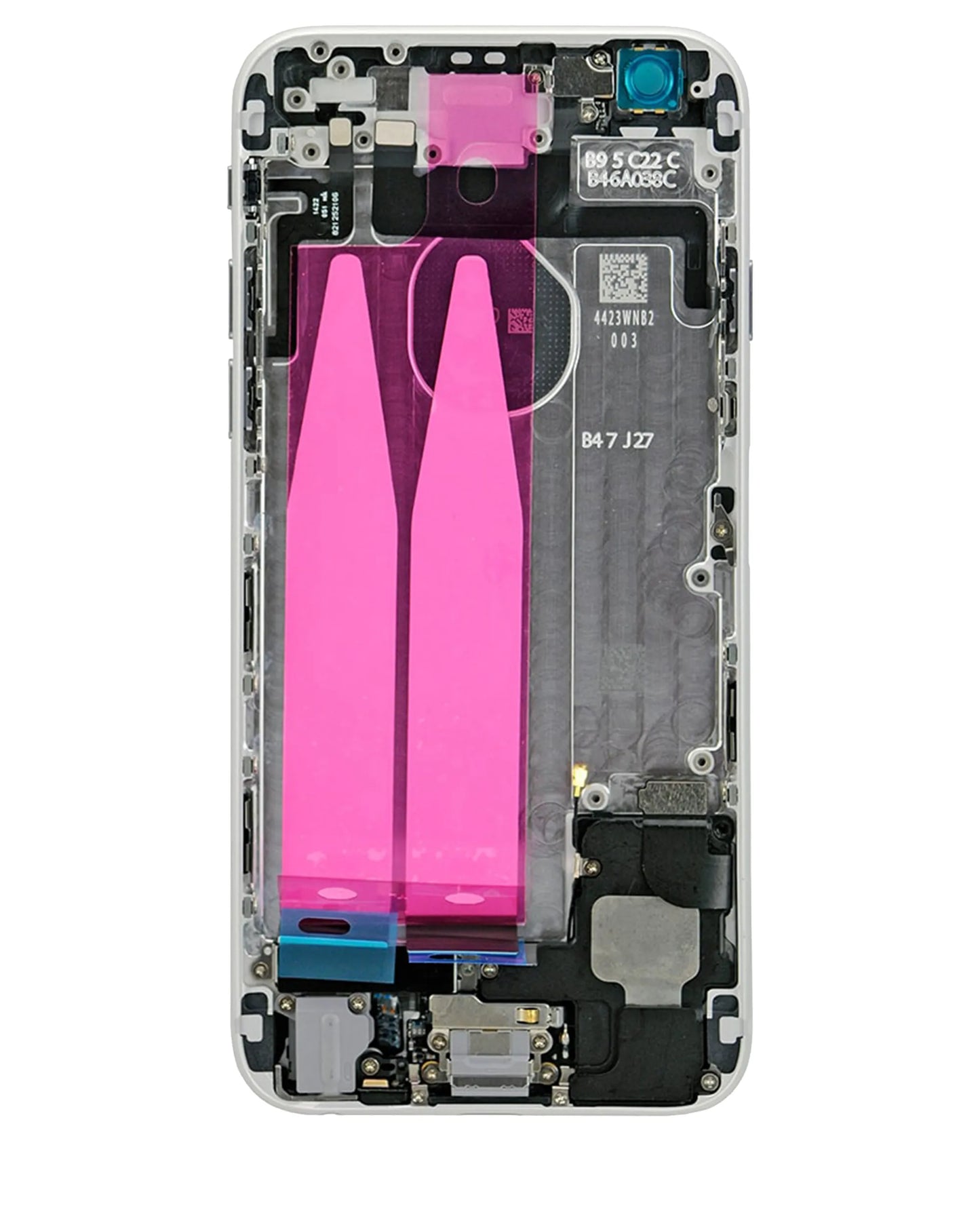 Back Housing W/ Small Components Pre-Installed For iPhone 6 (Used OEM) (Pull) (Silver)