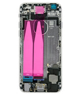 Back Housing W/ Small Components Pre-Installed For iPhone 6 (Used OEM) (Pull) (Silver)