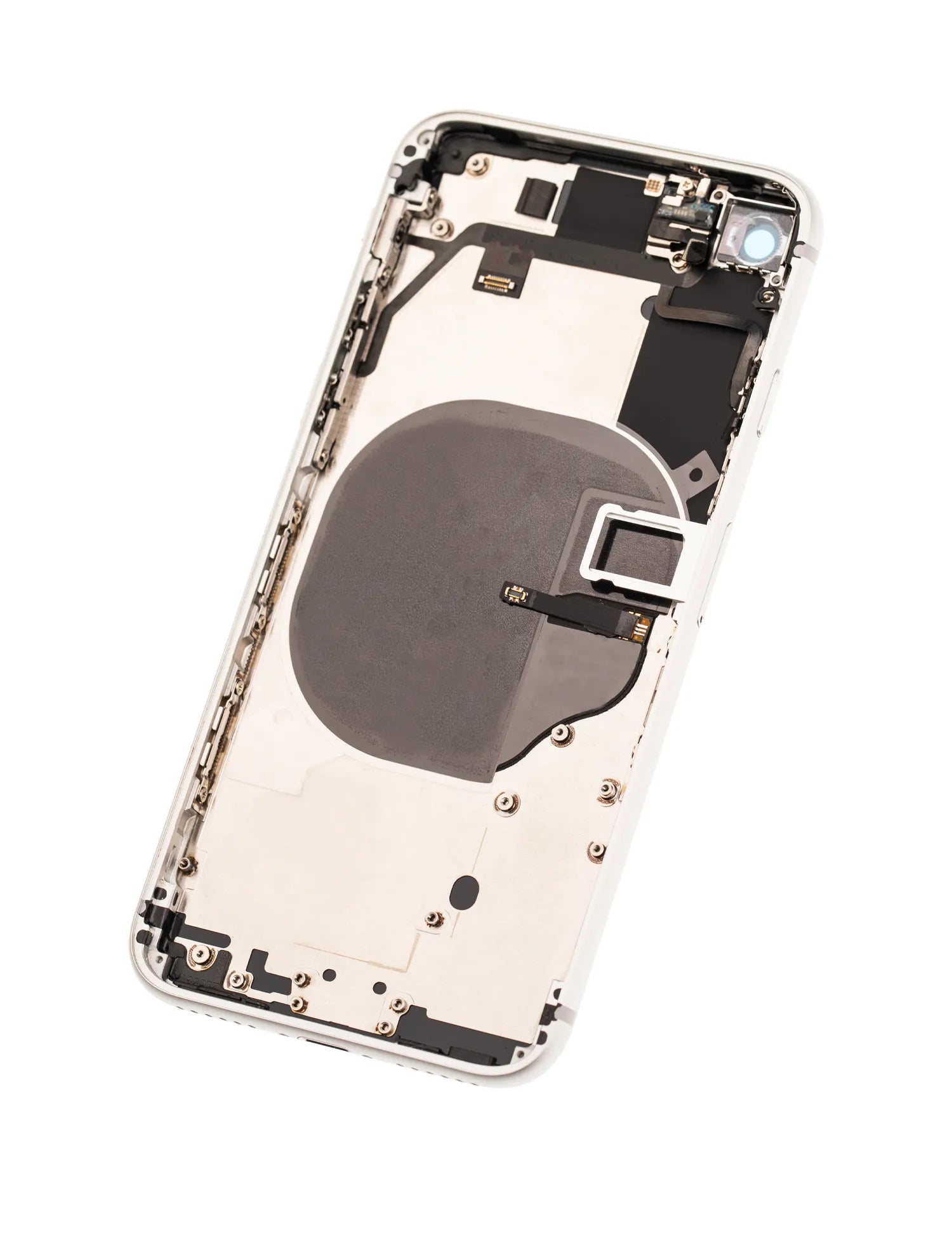 Back Housing W/ Small Components Pre-Installed For iPhone 8 (Pull) (Silver)
