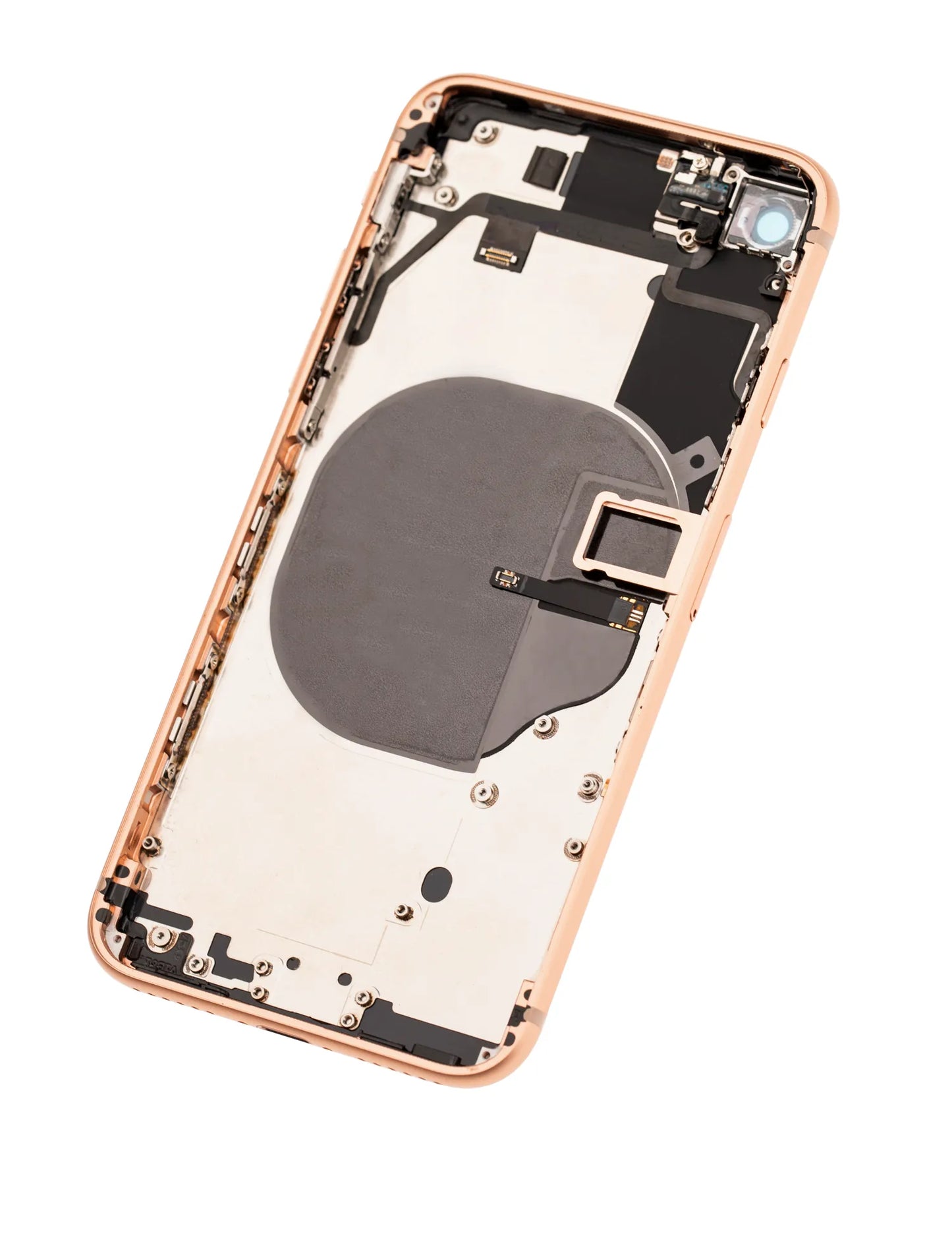 Back Housing W/ Small Components Pre-Installed For iPhone 8 (Pull) (Gold)