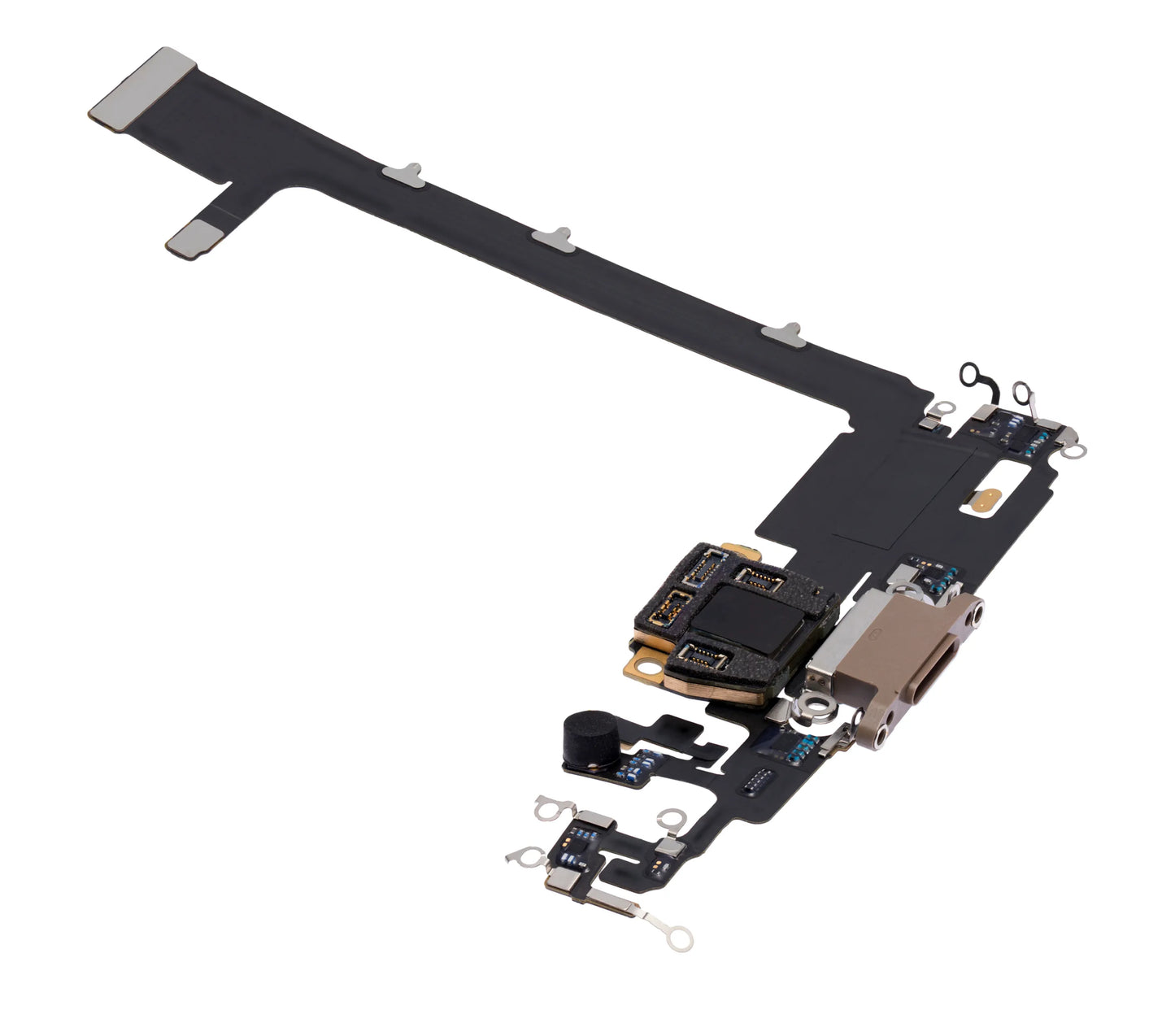 Charging Port Flex Cable With Board For iPhone 11 Pro Max (Used OEM) (Pull) (Gold)