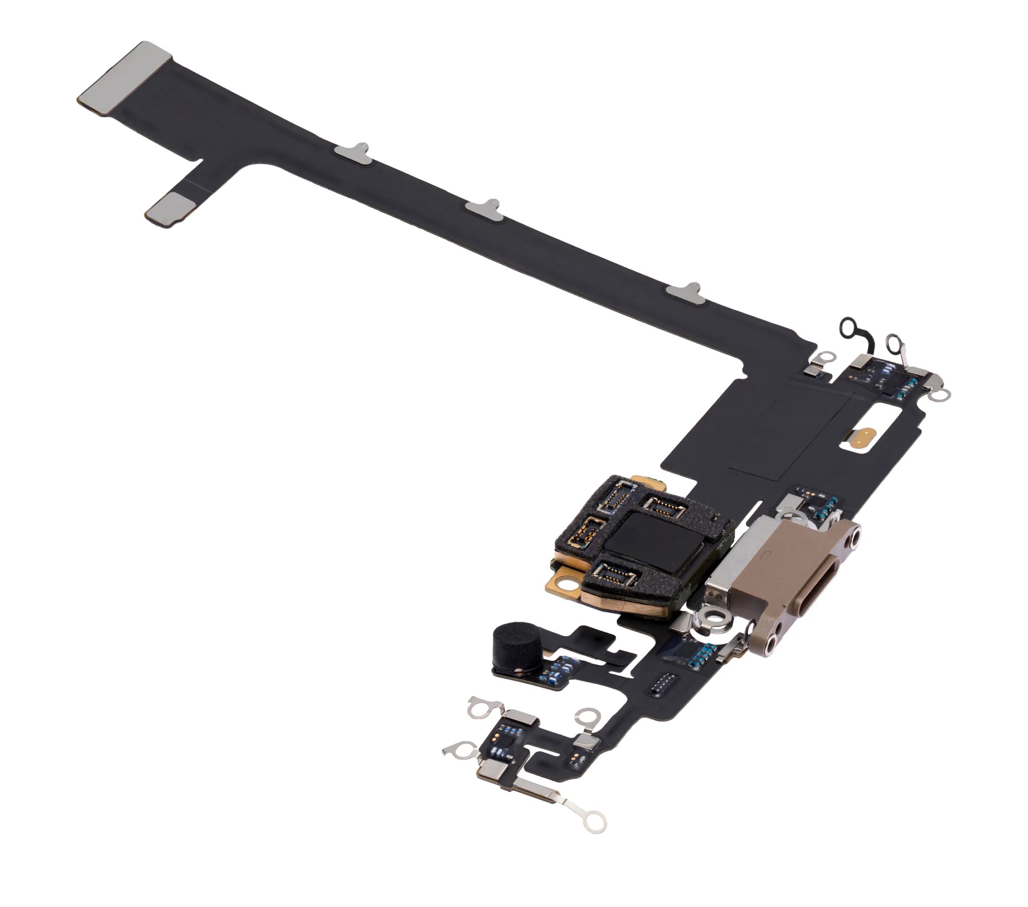 Charging Port Flex Cable With Board For iPhone 11 Pro Max (Used OEM) (Pull) (Gold)
